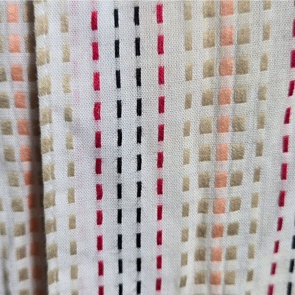 Claiborne White with Multicolored Stripes Button Down Shirt - Picture 6 of 7